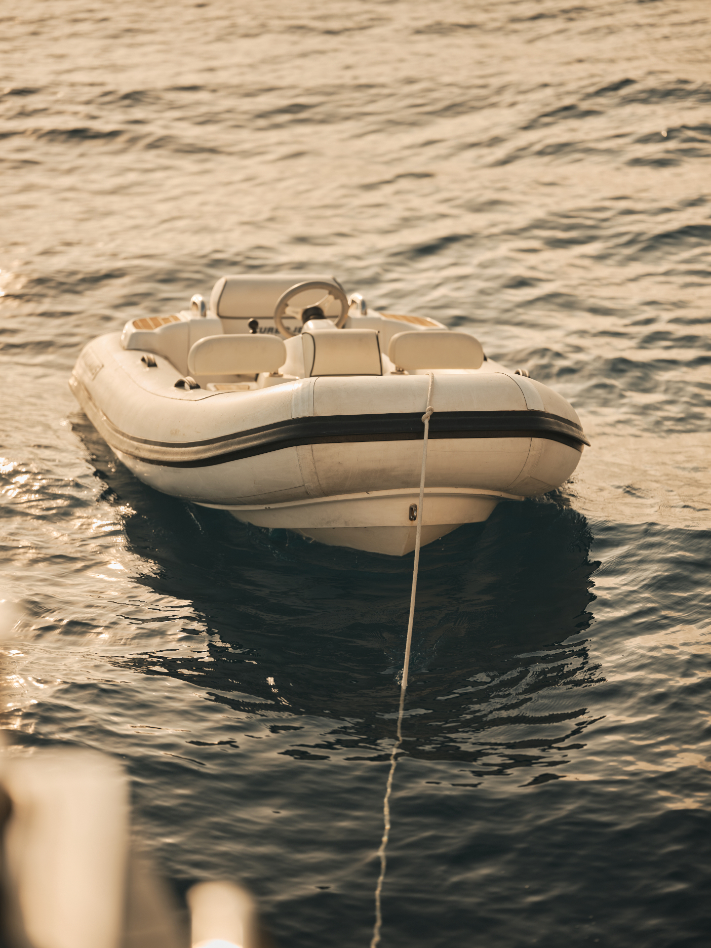 Tender auxiliar del Horizon E54 para acceder a calas